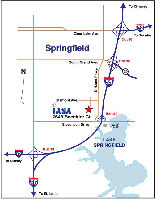 Map to the Springfield Office 